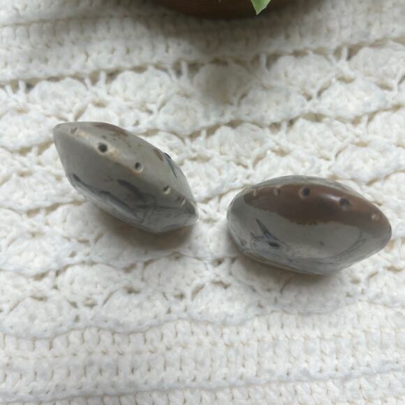 KEN EDWARDS VINTAGE Tonala Mexican Pottery Salt and Pepper Shakers Birds Flowers - Picture 5 of 12